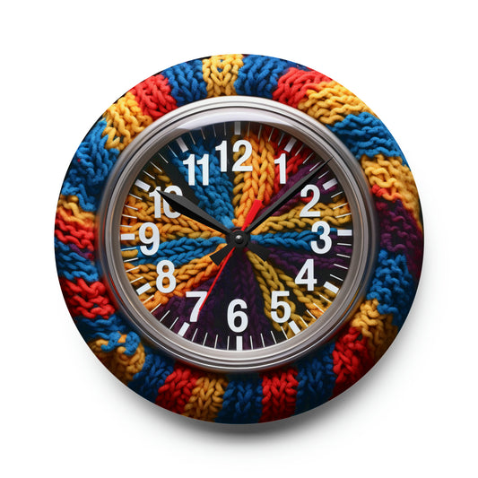 Crochet Yarn Knit Style, Acrylic Wall Clock