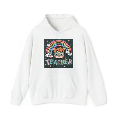 Maestro de primaria Escuela primaria Rainbow Kawaii Quest Anime Classroom Treasure Best in Class - Sudadera con capucha Unisex Heavy Blend™ 