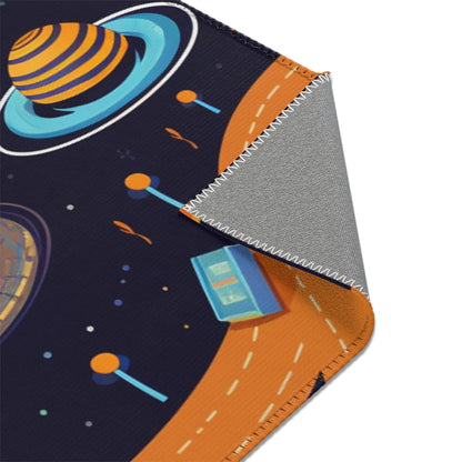 Space Odyssey: Kids Mars Play Roadway Galactic Space Area Rug in Various Sizes