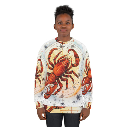 Prickly Scorpio Astrology - Sharp Zodiac Scorpion Celestial Horoscope - Unisex Sweatshirt (AOP)