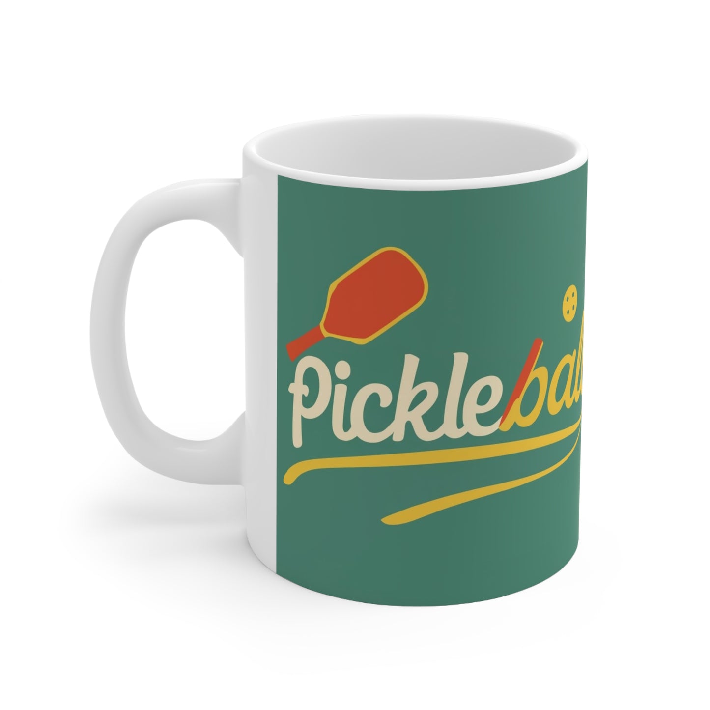 Classic Pickleball Gift - Athletic Sport Game - Retro Nostalgic - Ceramic Mug 11oz