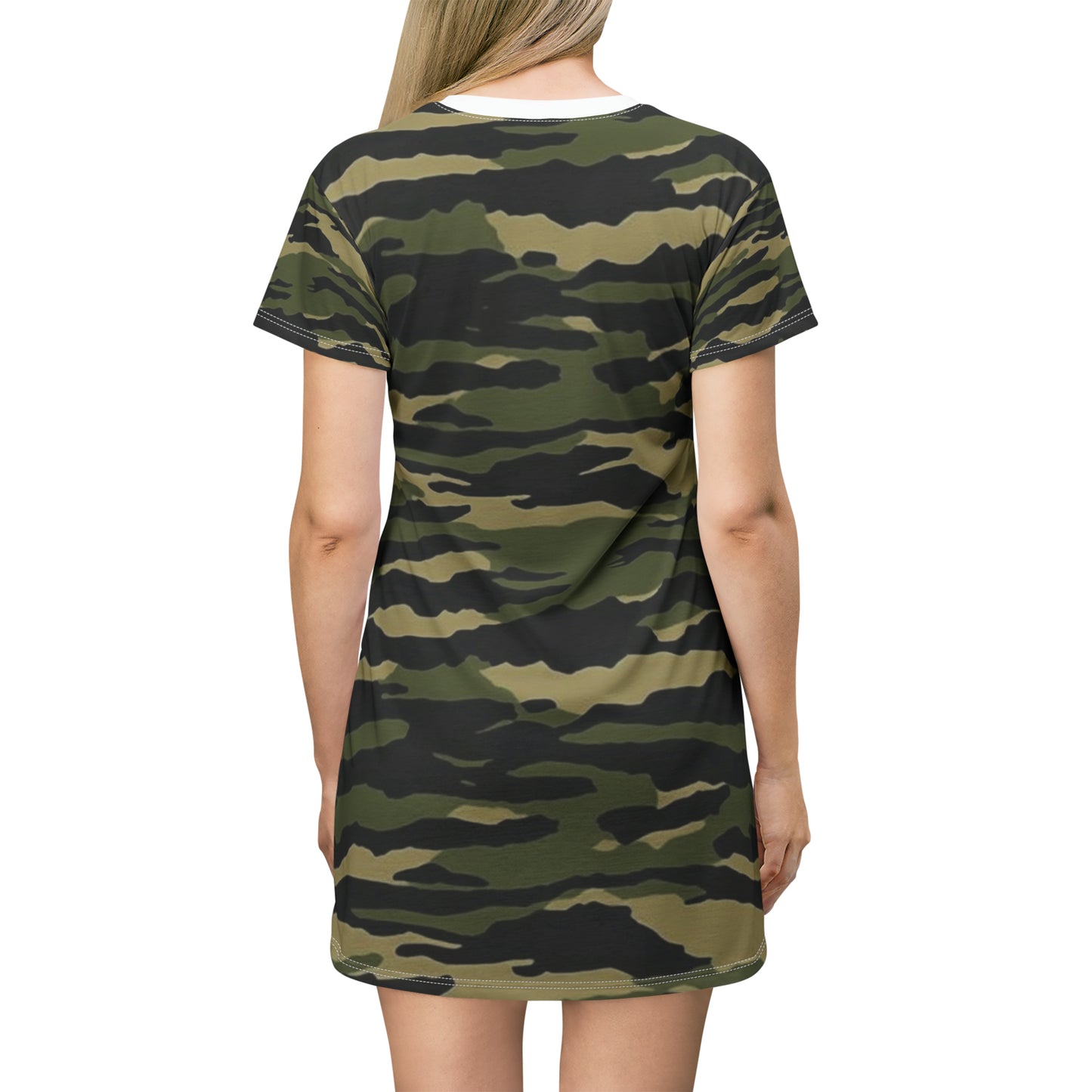 Tiger Stripe Camouflage: Military Style - T-Shirt Dress (AOP)