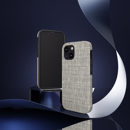 Silver Grey: Denim-Inspired, Contemporary Fabric Design - Tough Phone Cases