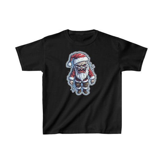 Terrifying Christmas Santa Claus with a Halloween Winter Twist – Kids Heavy Cotton™ Tee