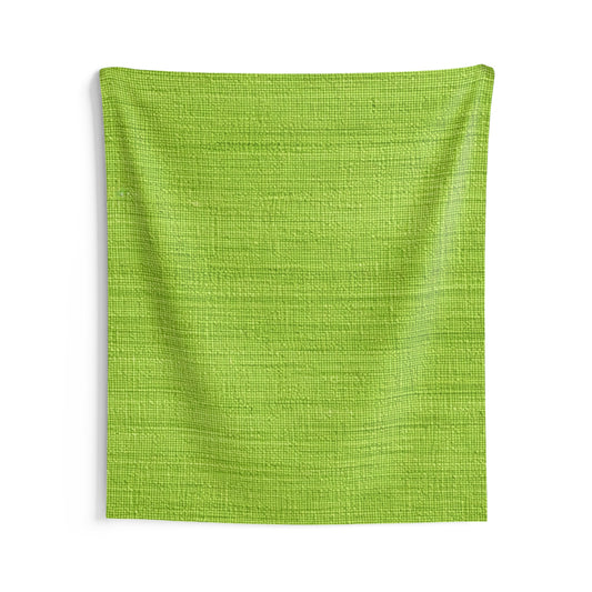 Lush Grass Neon Green: Denim-Inspired, Springtime Fabric Style - Indoor Wall Tapestries