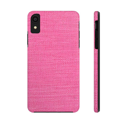 Doll-Like Pink Denim Designer Fabric Style - Tough Phone Cases