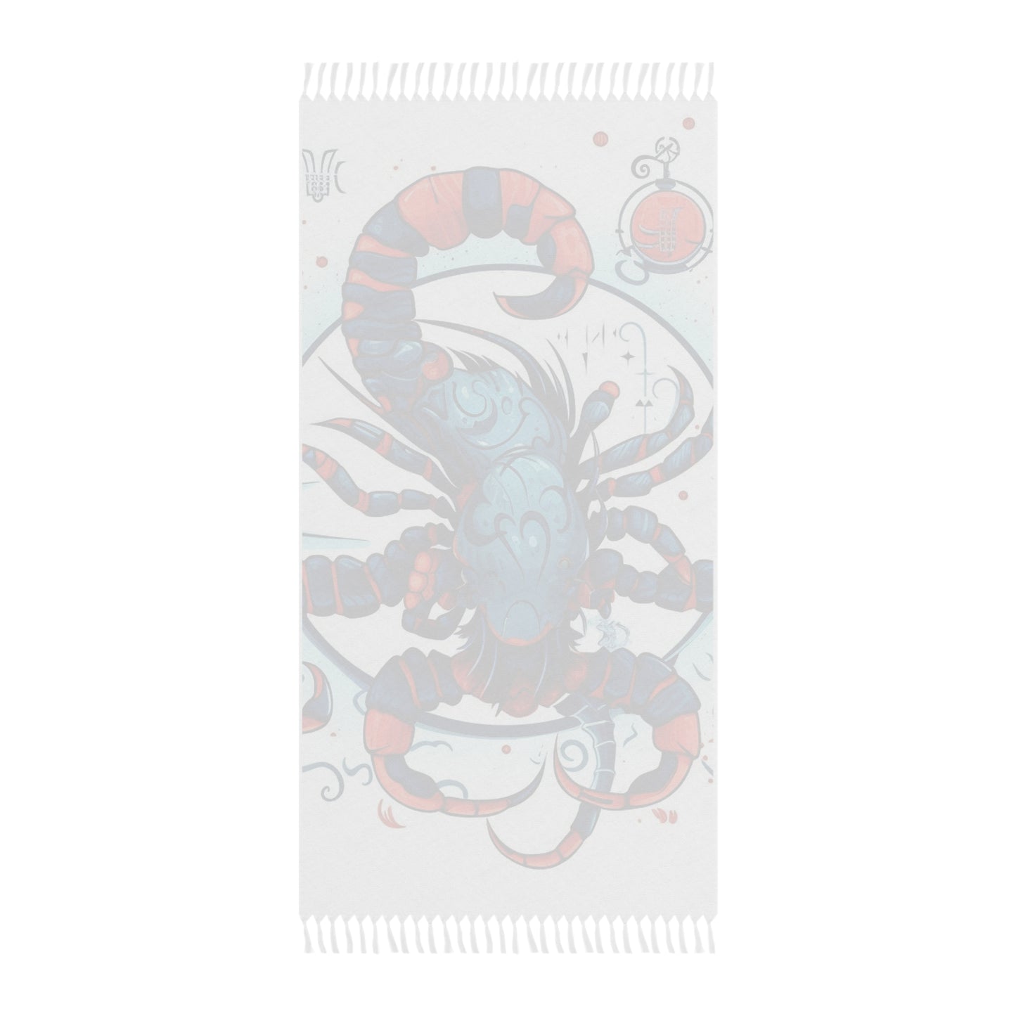 Cute Scorpio Zodiac Sign - Big Claws, Long Tail Cosmic Astrology Symbol - Boho Beach Cloth