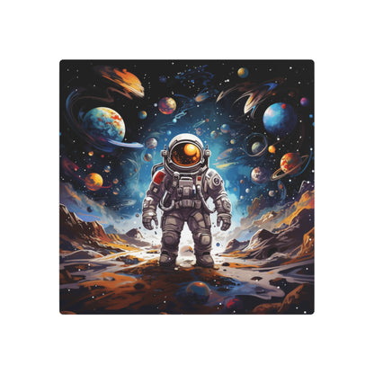 Galactic Voyage: Astronaut Journey in Celestial Star Cosmic Exploration - Metal Art Sign