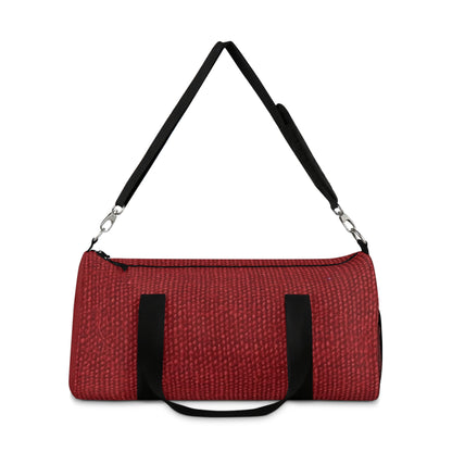 Bold Ruby Red: Denim-Inspired, Passionate Fabric Style - Duffel Bag