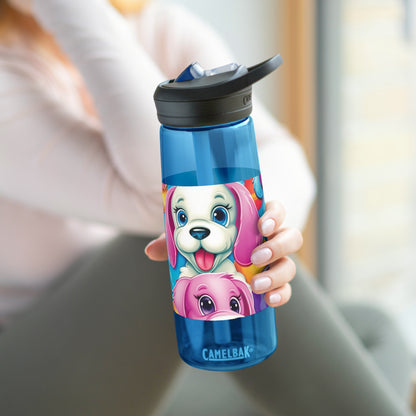 Happy Puppy & Dog Design - Vivid and Eye-Catching - CamelBak Eddy®  Water Bottle, 20oz\25oz