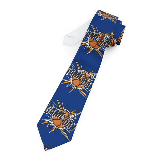 Game Day Slam Dunk Energy - Dynamic Basketball Explosion Graphic - Necktie