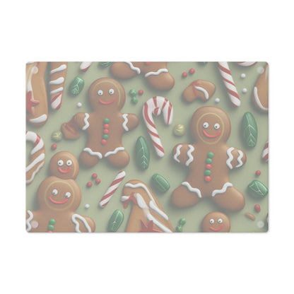 Gingerbread Man Christmas Cookie - Tree - Candy Cane - Cutting Board