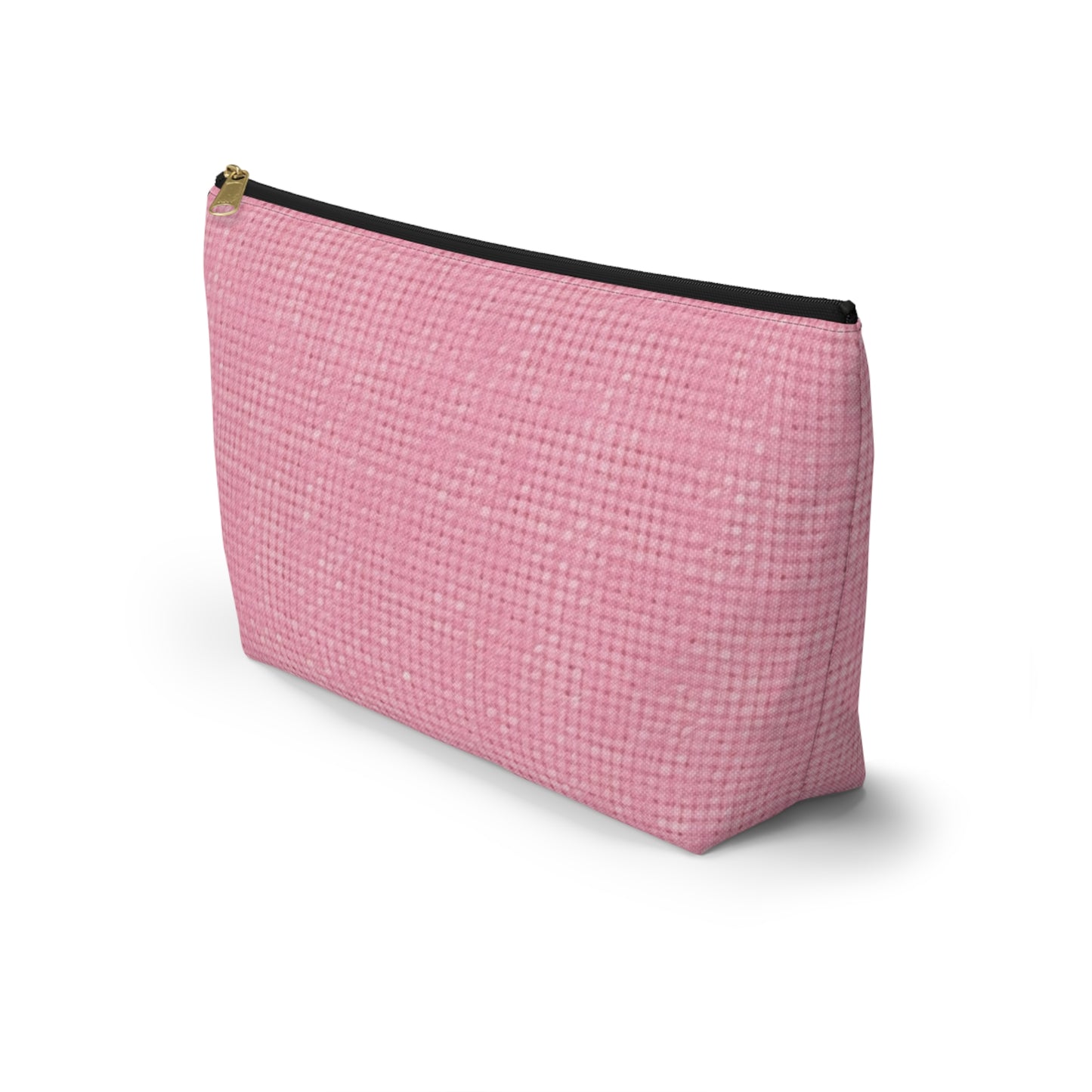 Pastel Rose Pink: Denim-Inspired, Refreshing Fabric Design - Accessory Pouch w T-bottom