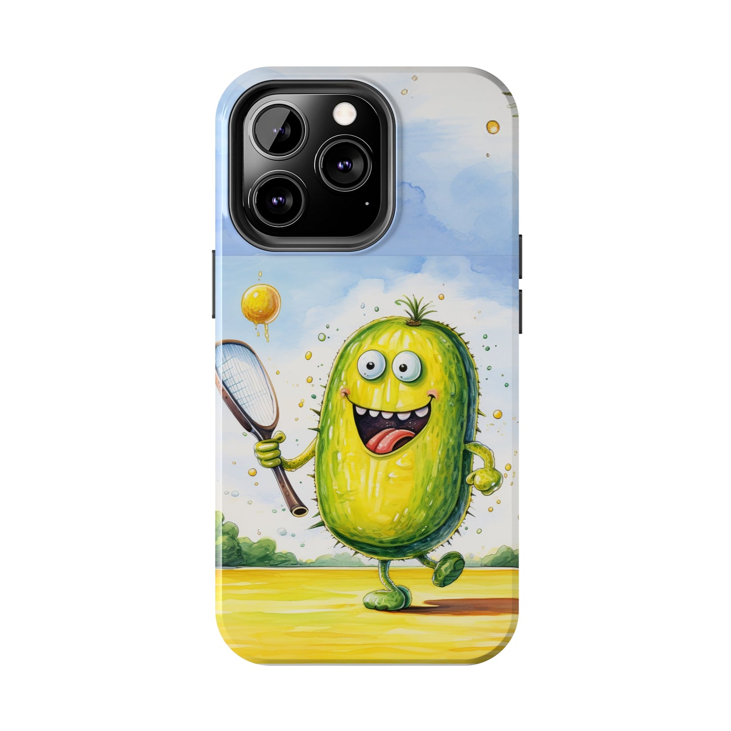 Pickleball Sport: Athletic Pickle Playing Game with Net and Paddle - Tough Phone Cases