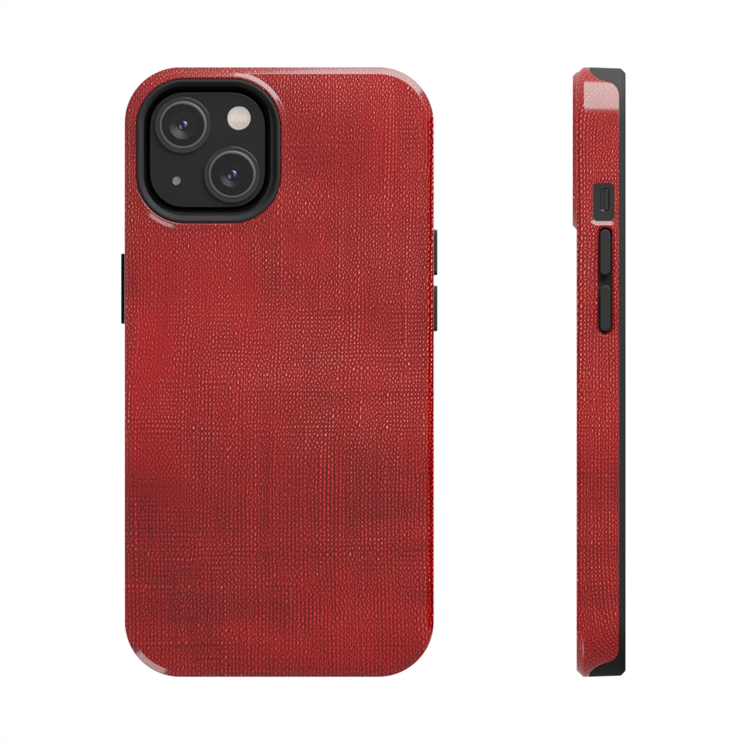 Juicy Red Berry Blast: Denim Fabric Inspired Design - Tough Phone Cases