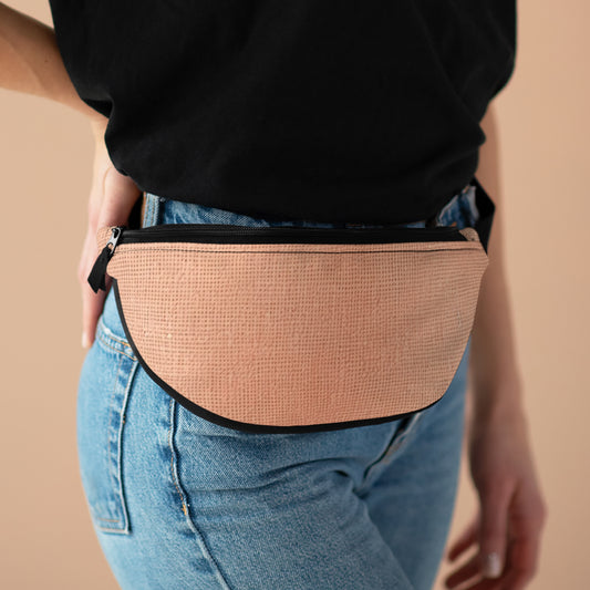 Soft Pink-Orange Peach: Denim-Inspired, Lush Fabric - Fanny Pack