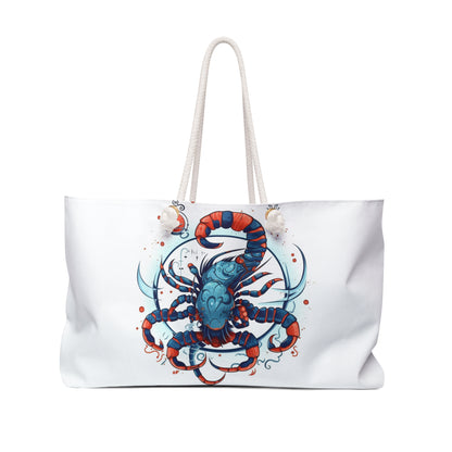 Cute Scorpio Zodiac Sign - Big Claws, Long Tail Cosmic Astrology Symbol - Weekender Bag