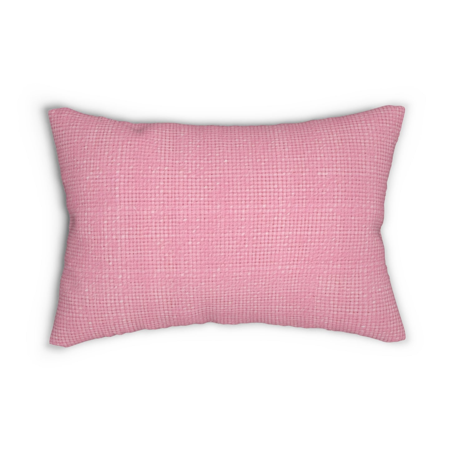 Rosa pastel: diseño de tela refrescante inspirado en la mezclilla - Almohada lumbar de poliéster hilado 