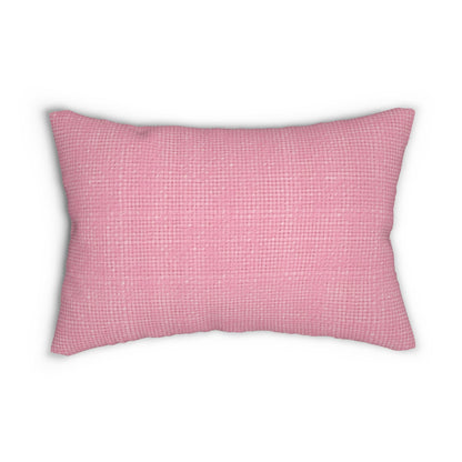 Pastel Rose Pink: Denim-Inspired, Refreshing Fabric Design - Spun Polyester Lumbar Pillow