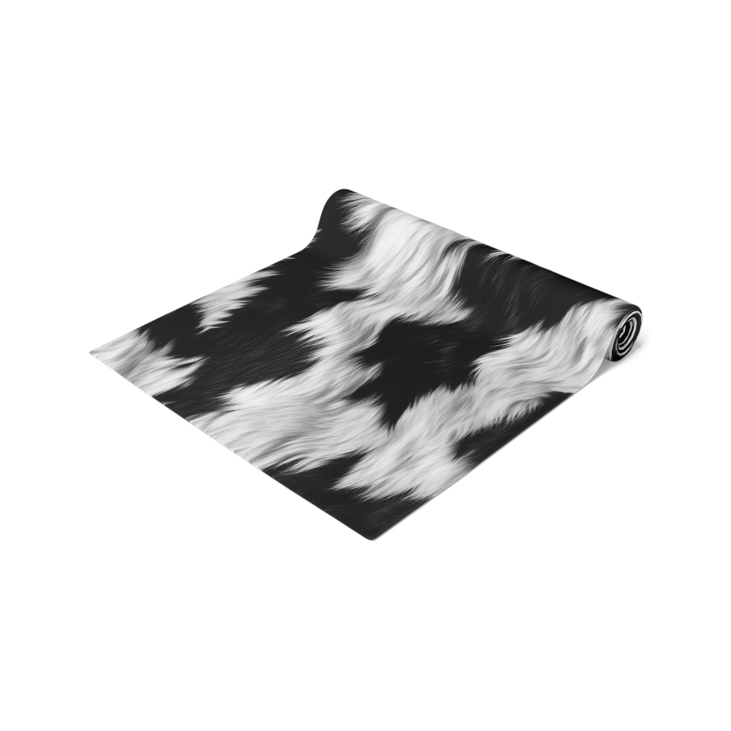 Cowhide on Hair Leather - Black and White - Designer Style - Table Runner (Cotton, Poly)