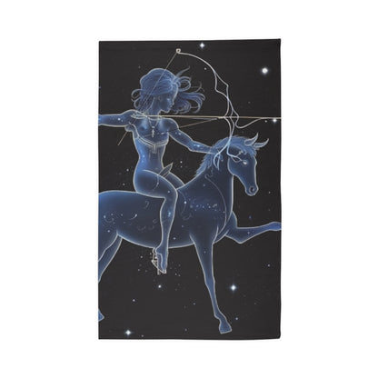 Sagittarius Zodiac in Starlit Universe - Fluorescent Colors - Dobby Rug