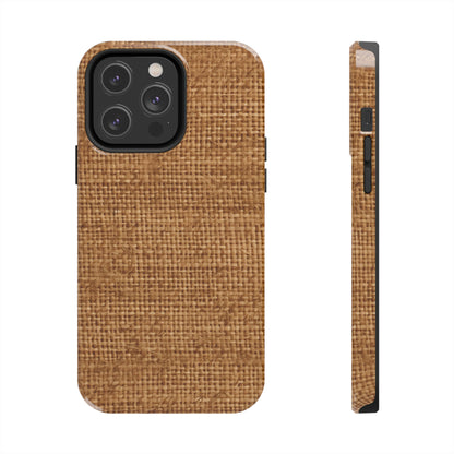 Light Chocolate: Denim-Inspired Elegant Fabric - Tough Phone Cases