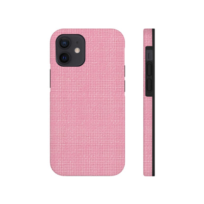 Pastel Rose Pink: Denim-Inspired, Refreshing Fabric Design - Tough Phone Cases