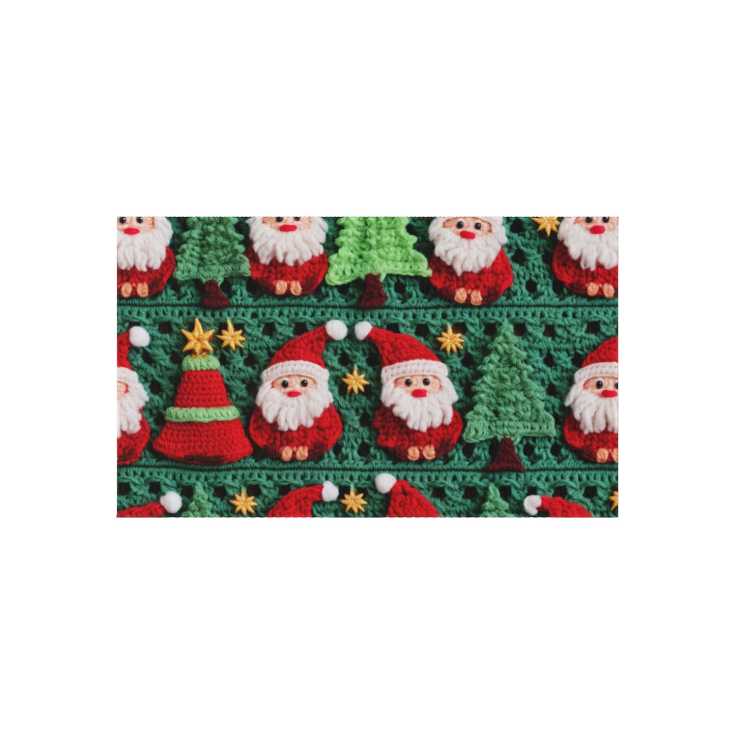 Santa Claus Crochet Pattern, Christmas Design, Festive Holiday Decor, Father Christmas Motif. Perfect for Yuletide Celebration - Outdoor Rug