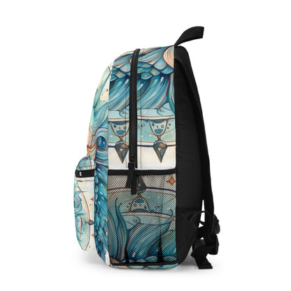 Pisces Zodiac Horoscope - Starry Watercolor & Ink, Hyper-Detailed Fish Backpack