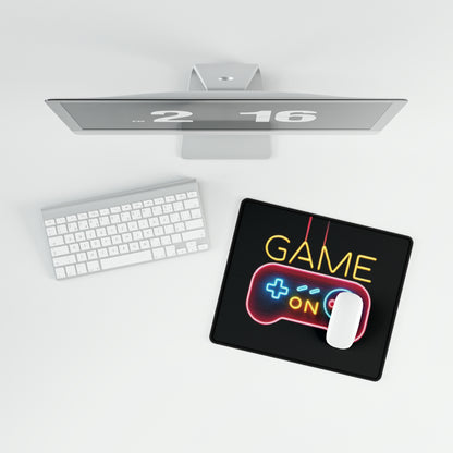 Classic Game On Sign, Retro Neon Graphic, Desk Mats