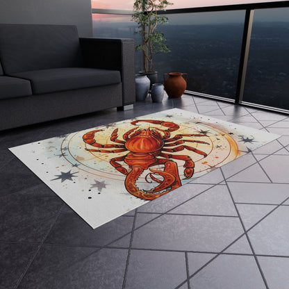 Prickly Scorpio Astrology - Sharp Zodiac Scorpion Celestial Horoscope - Outdoor Rug