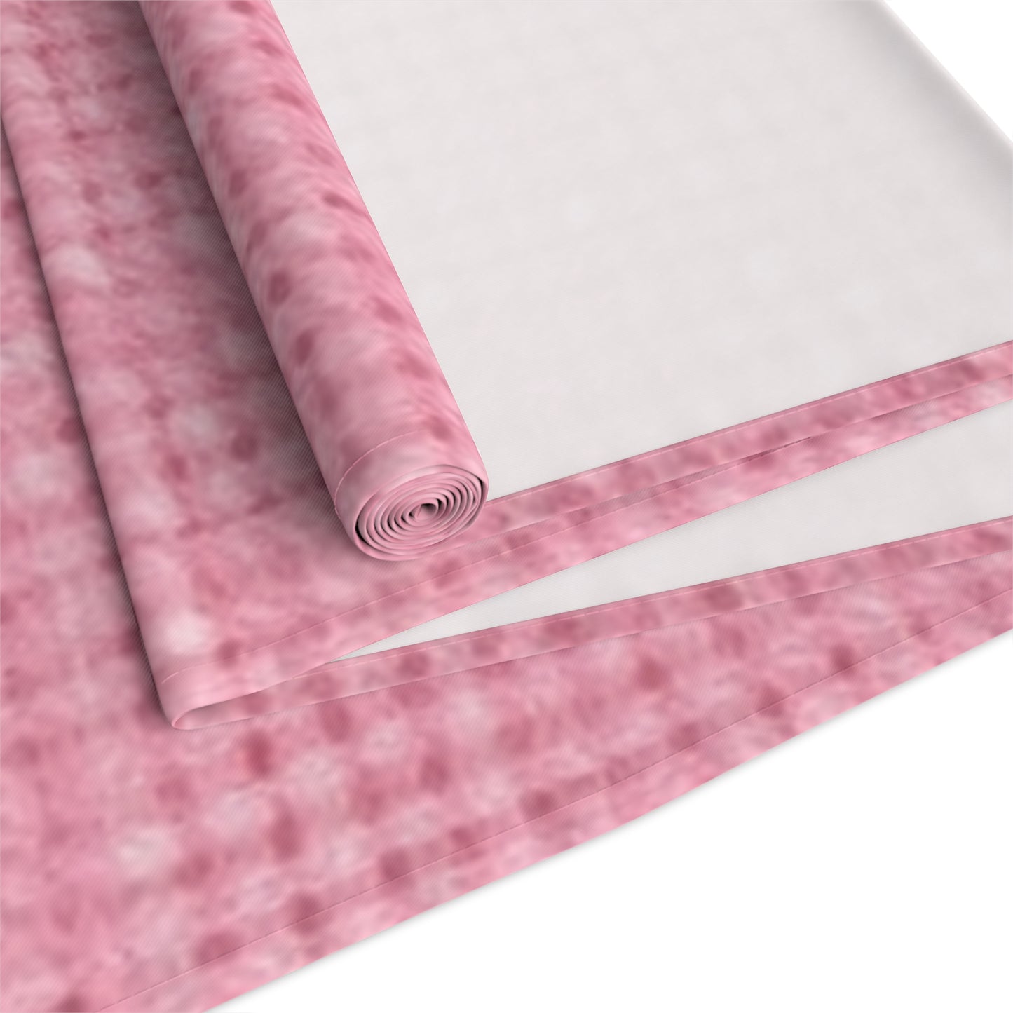 Pastel Rose Pink: Denim-Inspired, Refreshing Fabric Design - Table Runner (Cotton, Poly)