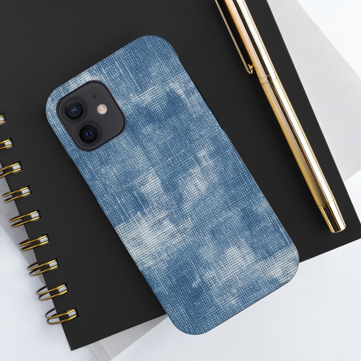 Faded Blue Washed-Out: Denim-Inspired, Style Fabric - Tough Phone Cases