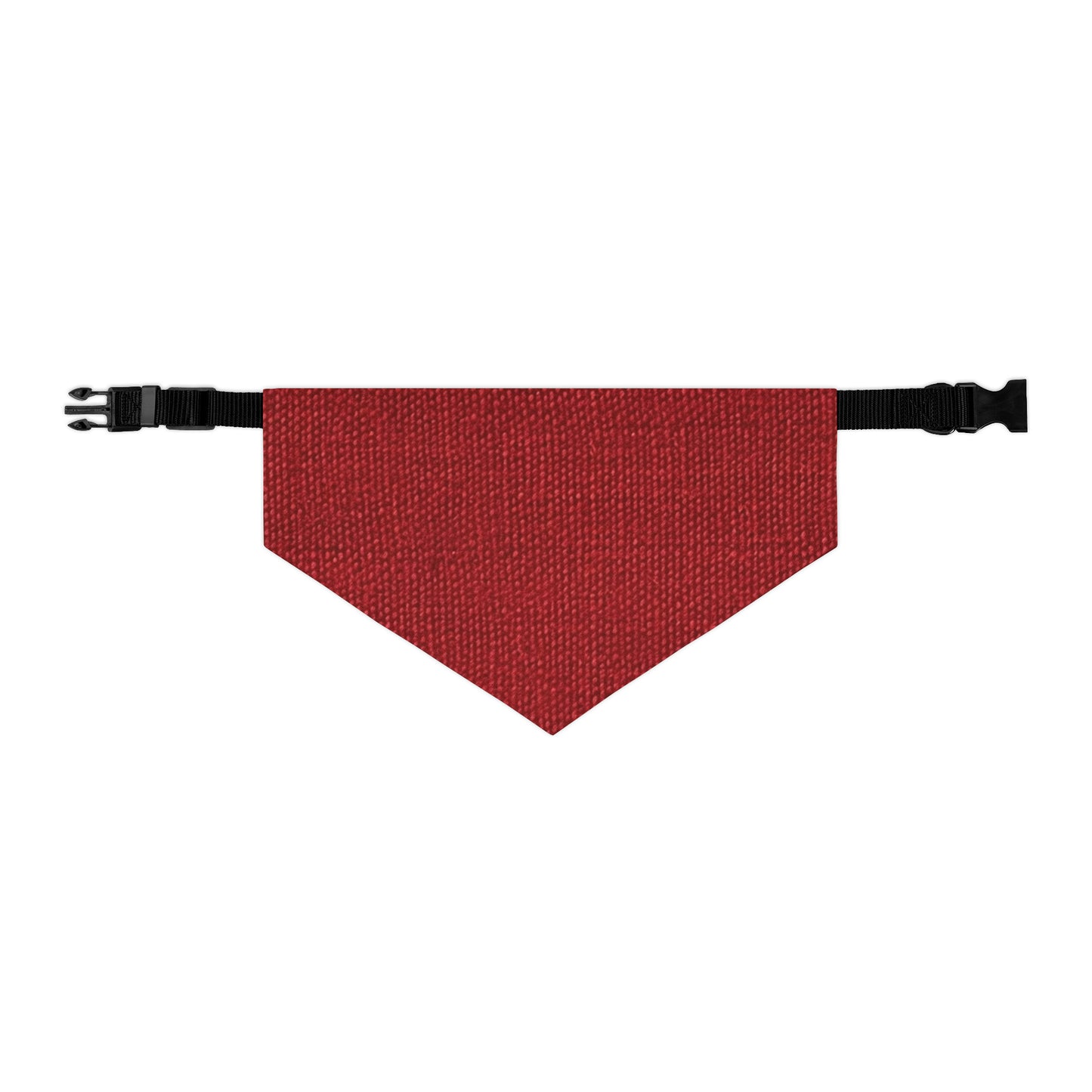 Bold Ruby Red: Denim-Inspired, Passionate Fabric Style - Pet Bandana Collar