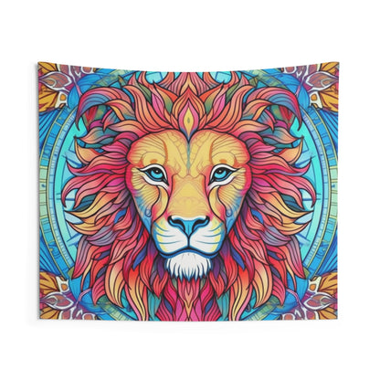 Astrological Leo - Cosmic Zodiac Constellation, Lion Symbol Art - Indoor Wall Tapestries