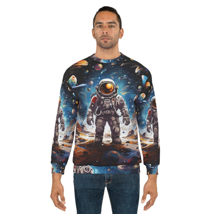 Viaje Galáctico: Viaje de Astronauta en Exploración Cósmica de Estrellas Celestiales - Sudadera Unisex (AOP)