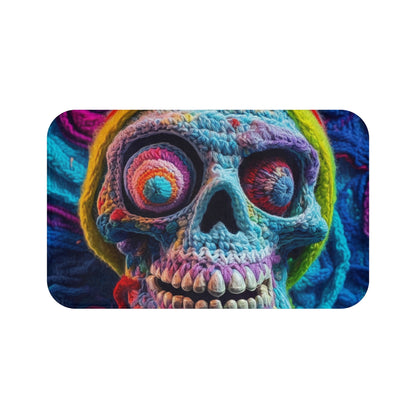 Crochet Skull Halloween Scary Horror Design - Bath Mat