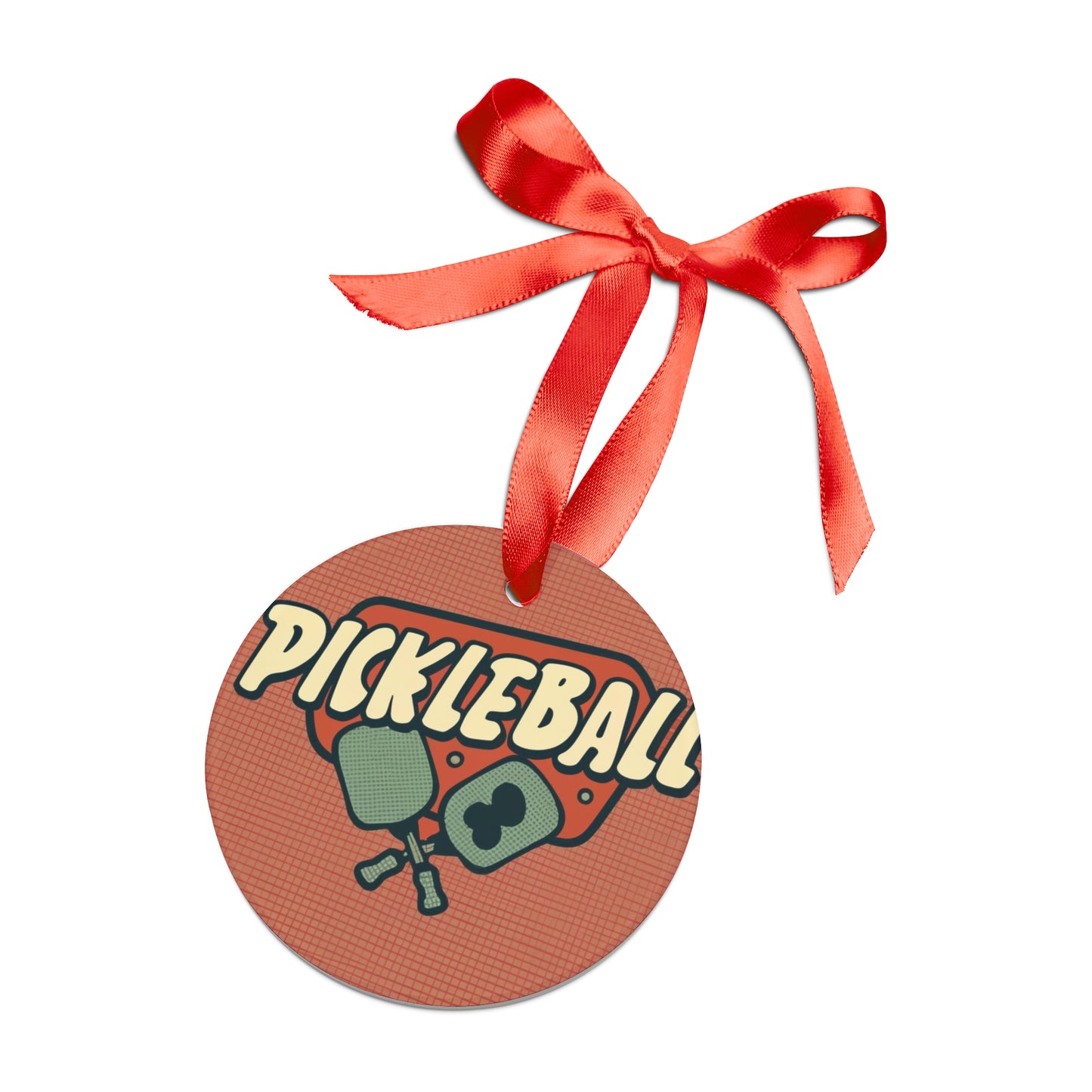 Pickleball Retro - Acrylic Ornament with Ribbon