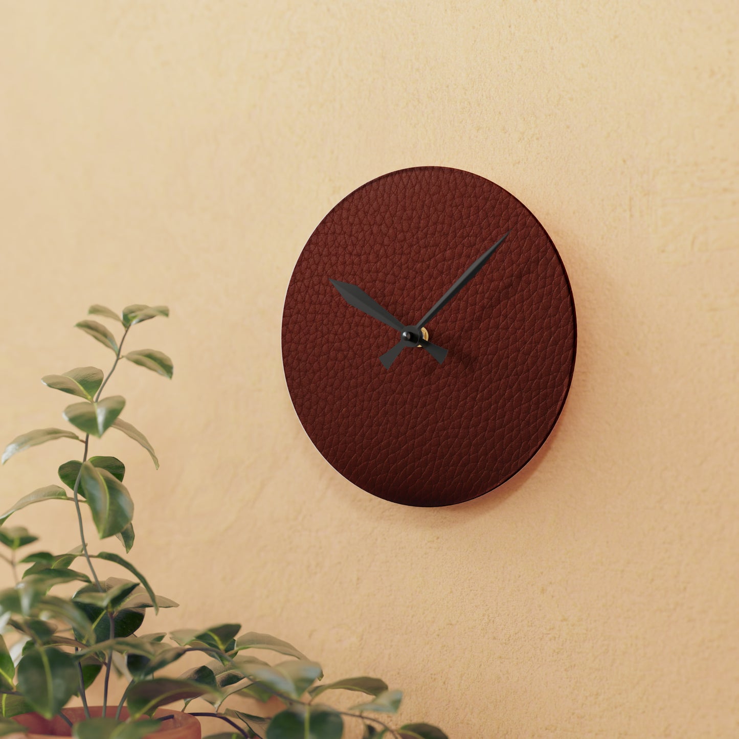 Leather Design - Acrylic Wall Clock