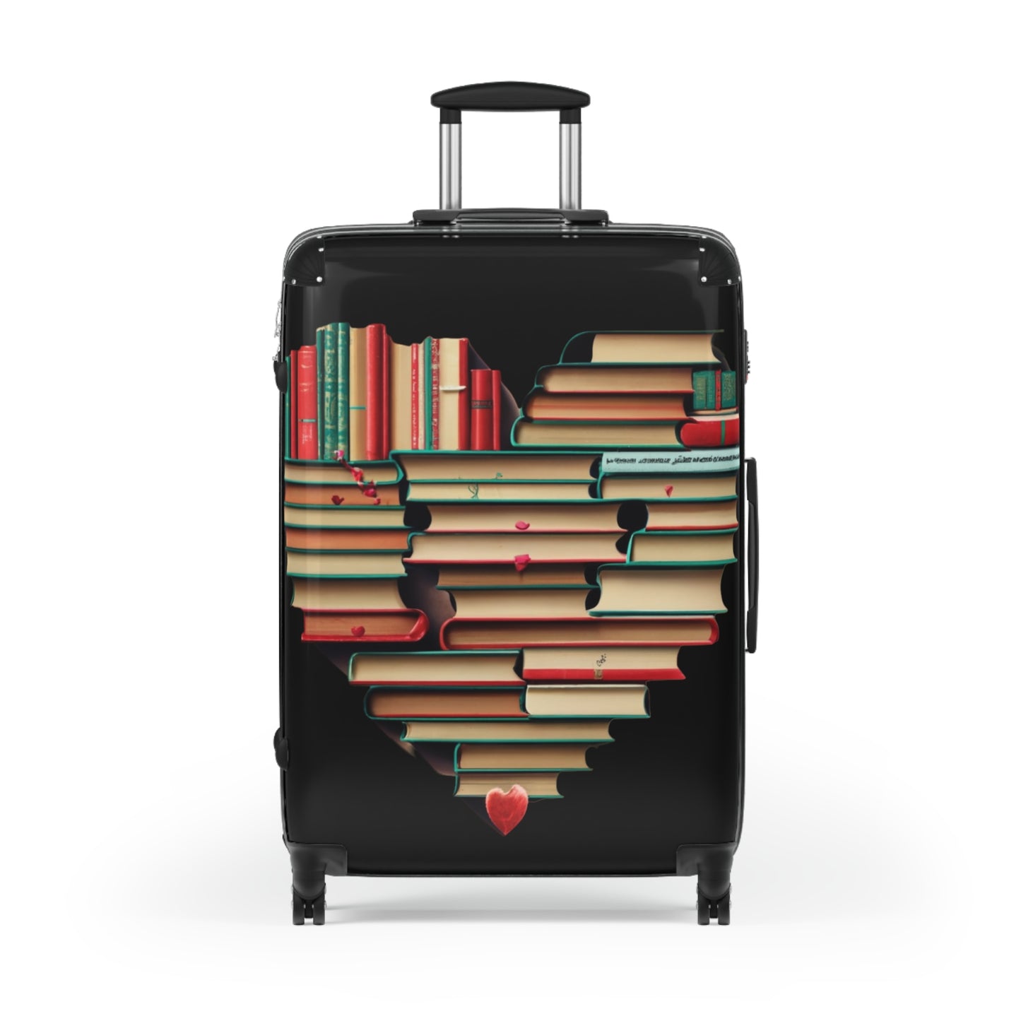 Book Lover: Heart-Shaped Stack of Bookish Novels - Suitcase