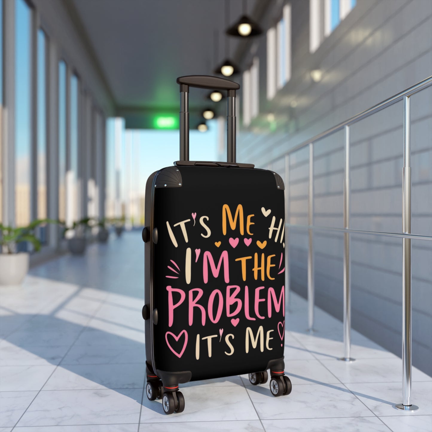 Its Me Hi Im The Problem Its Me - Retro Heart Valentine Gift - Suitcase