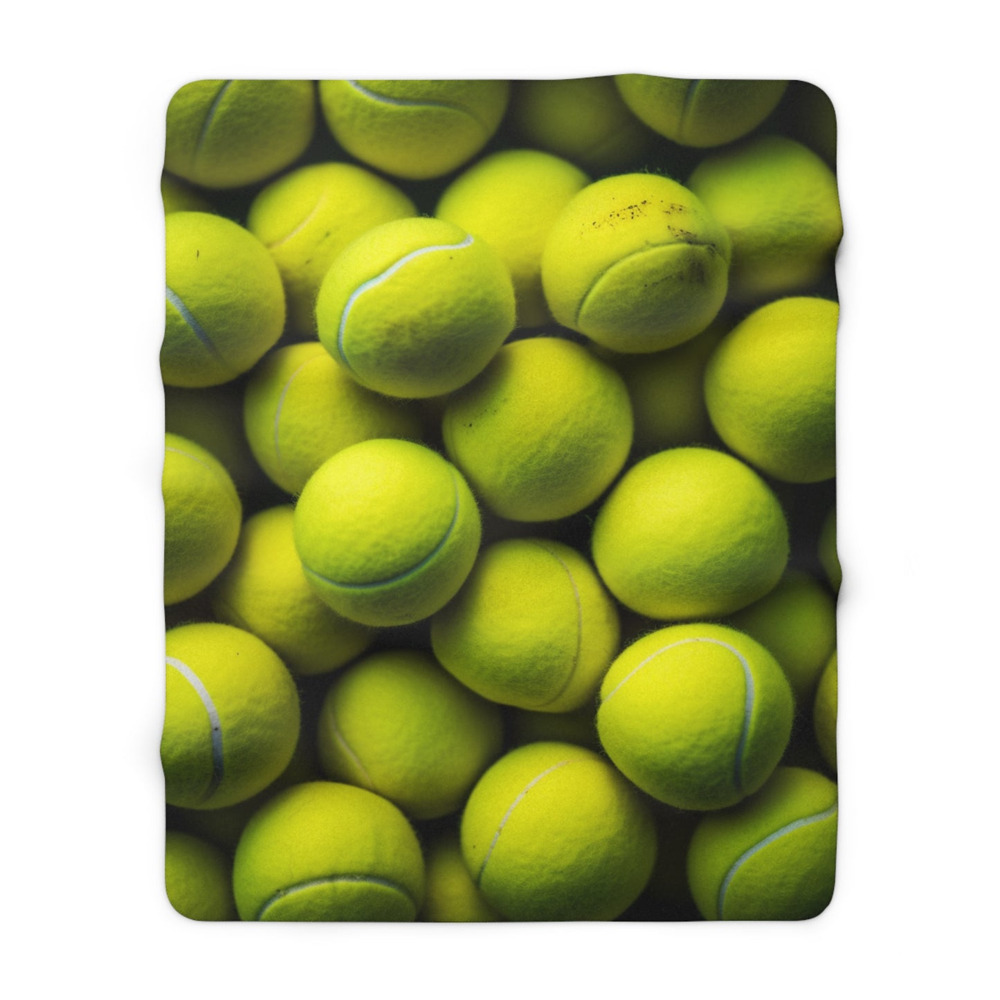 Tennis Ball Sport: Athlete Court Action, Rally & Serve - Sherpa Fleece Blanket