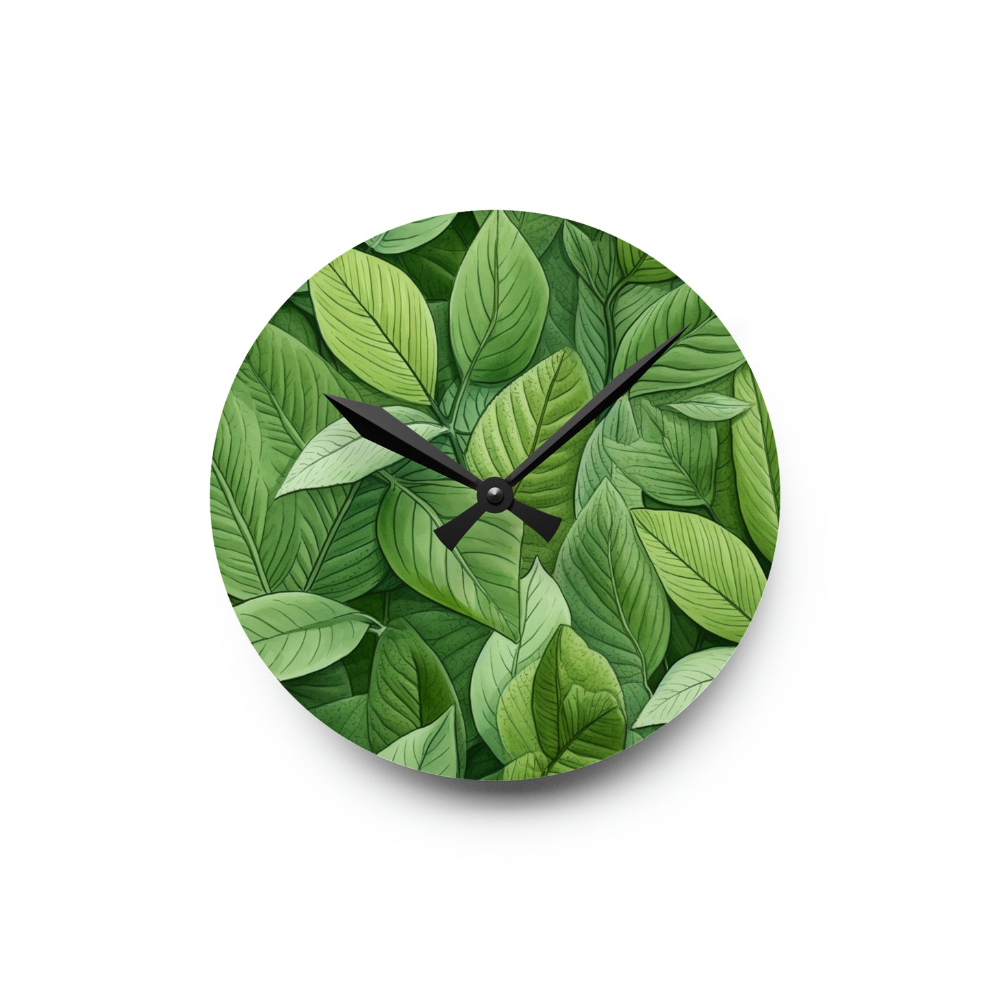 Green Plant - Acrylic Wall Clock