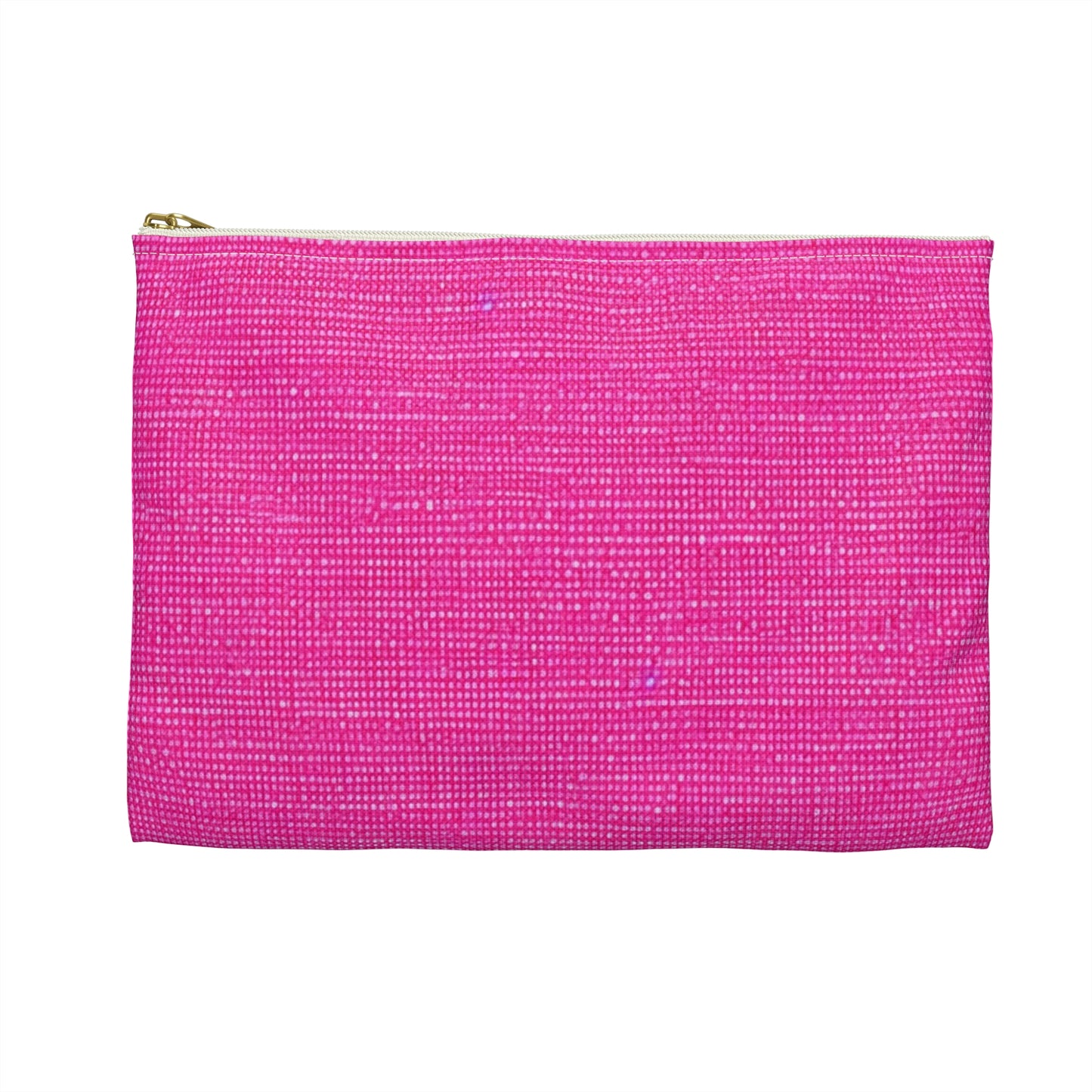 Hot Neon Pink Doll Like: Denim-Inspired, Bold & Bright Fabric - Accessory Pouch