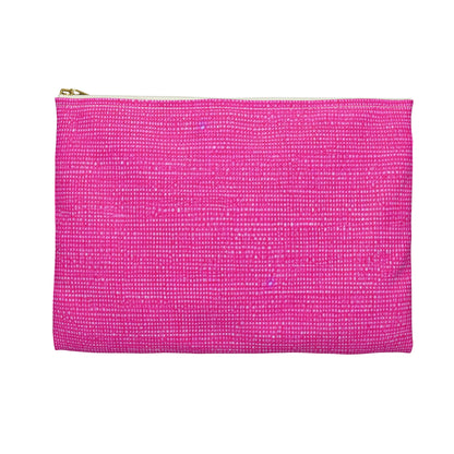 Hot Neon Pink Doll Like: Denim-Inspired, Bold & Bright Fabric - Accessory Pouch