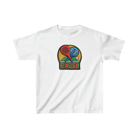 Padel Chenille Patch, Faux Graphic- Kids Heavy Cotton™ Tee