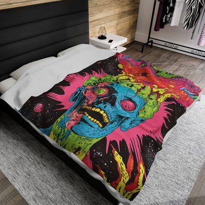 cosmic horror psychadelic, Velveteen Plush Blanket