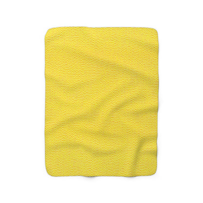 Sunshine Yellow Lemon: Denim-Inspired, Cheerful Fabric - Sherpa Fleece Blanket