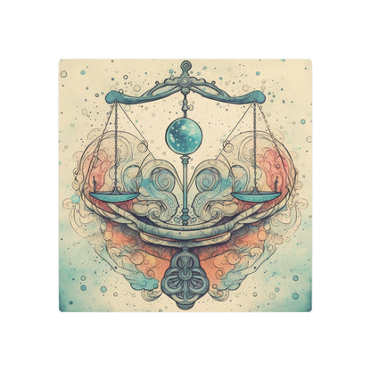 Libra Zodiac - Astrology Sign Street Art Equilibrium in Pastels - Metal Art Sign