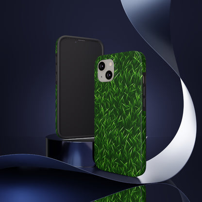 Touch Grass Indoor Style Outdoor Green Artificial Grass Turf - Tough Phone Cases